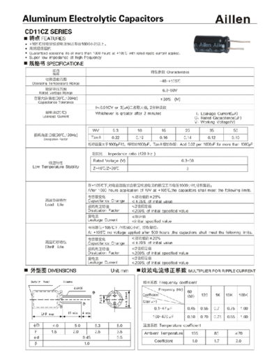 Aillen [radial thru-hole] CD11CZ Series