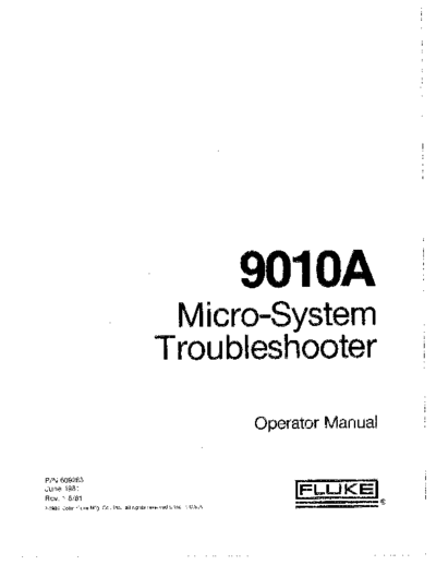 FLUKE 9010A Operator