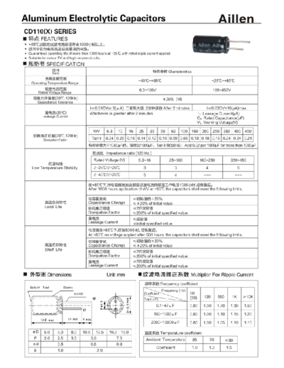 Aillen [radial thru-hole] CD110X Series