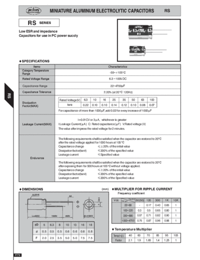Seacon [radial thru-hole] RS Series