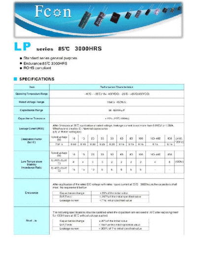 Fcon [snap-in] LP Series