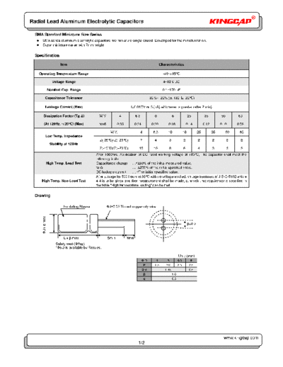 Kingcap [radial] SMA Series