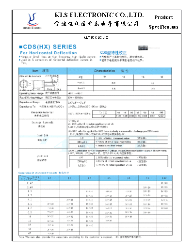 KLS [radial thru-hole] CDS HX Series