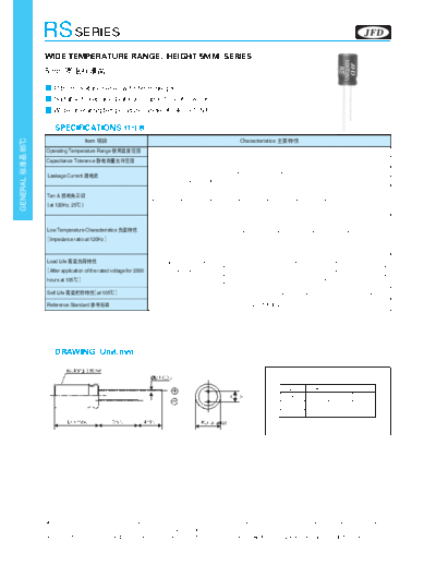 JFD [radial thru-hole] RS Series