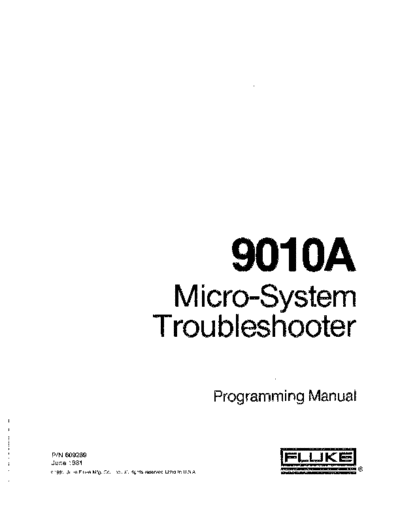 FLUKE 9010A Programming