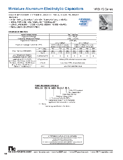 NIC [radial thru-hole] NRBXS Series
