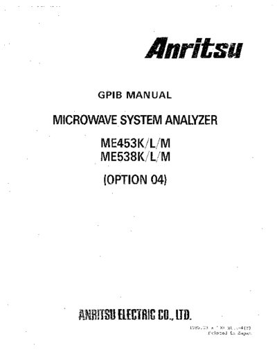 ANRITSU ME453  538 K L M GPIB