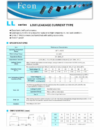 Fcon [radial thru-hole] LL Series