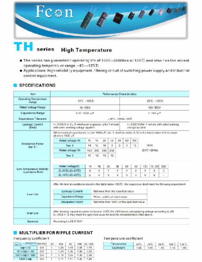 Fcon [radial thru-hole] TH Series