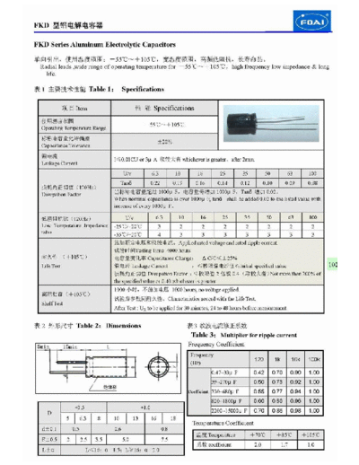 Foai [radial thru-hole] FKD Series