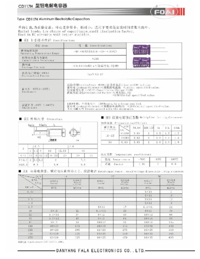 Foai [radial thru-hole] CD117H Series