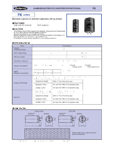 Rubycon [lug-terminal] FK Series