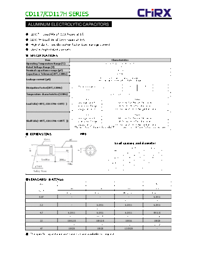Chirx [radial thru-hole] CD117H Series
