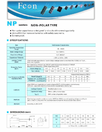 Fcon [non-polar radial] NP Series