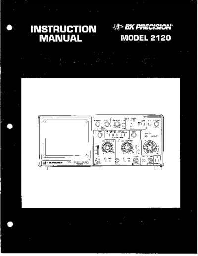 B & K [B+K] PRECISION 2120 OSCILOS [1993]