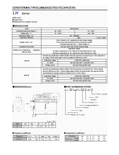 Nicon LH [radial thru-hole] Series