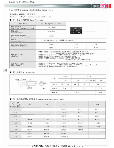 Foai [radial thru-hole] CD72 Series