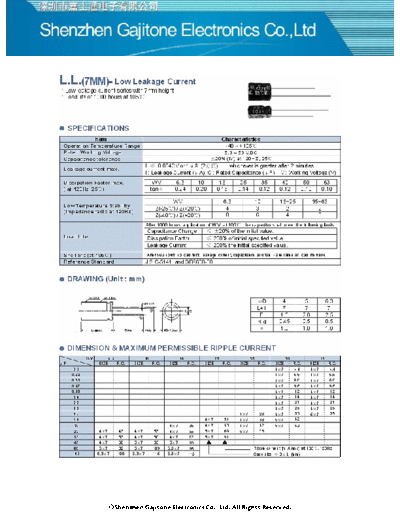 GJT [radial thru-hole] LL-7MM Series