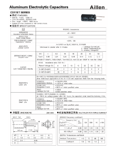 Aillen [radial thru-hole] CD11ET Series
