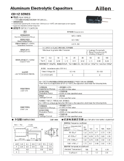 Aillen [radial thru-hole] CD11Z Series