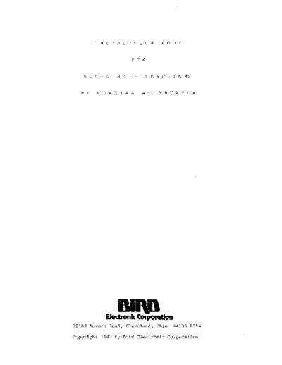 BIRD 8345 Tenuline Attenuator (1987) WW