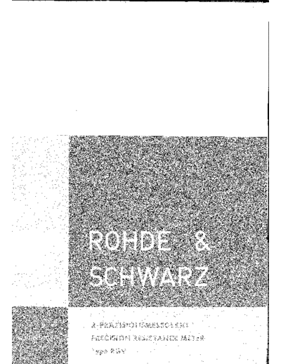 rohde_schwarz_type_rgv_precision_resistance_meter_sm