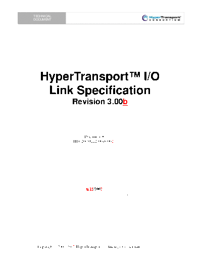 HyperTransport IO Link Specification. [rev.3.00b].[2006-07-15].marked