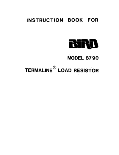 BIRD 8790 Termaline Load Resistor WW