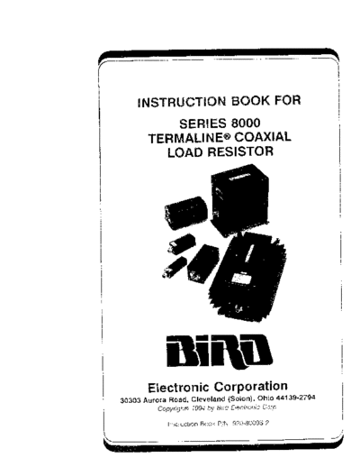 BIRD 8000-Series Termaline Coaxial Load Resistor (1994) WW
