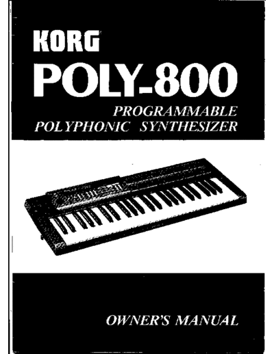 korg poly 800 service manual