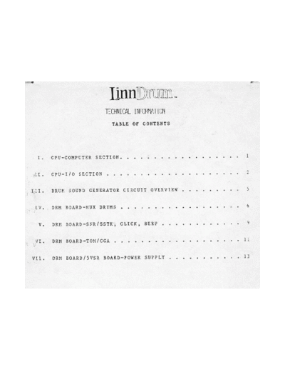 Linn Drum Service Manual