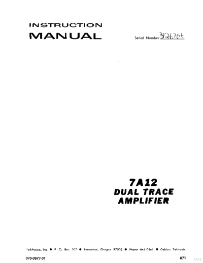 7A12 Dual-Trace Amplifier