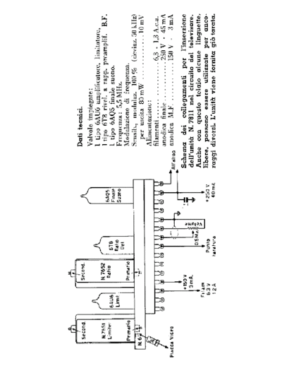 Geloso 7811 TV Sound unit specs