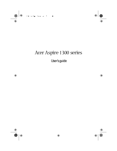 Acer aspire 1300users manual