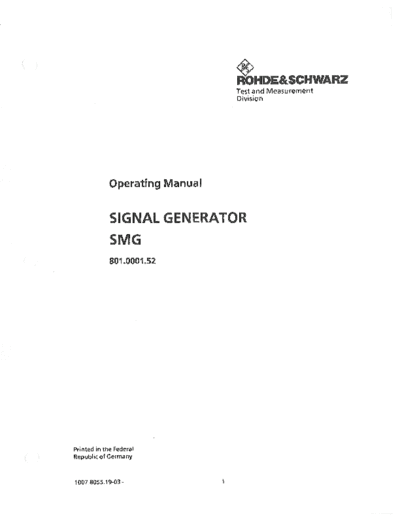 R&S SMG Operations