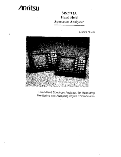 ANRITSU MS2711A User Guide