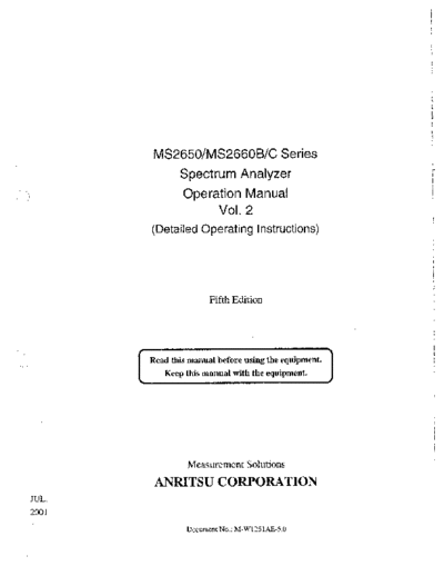ANRITSU MS2650_252C 60B_252C C Series 2651B_252C 53B_252C 61B_252C 63B_252C 61C_252C 63C Detailed Operation Vol. 2