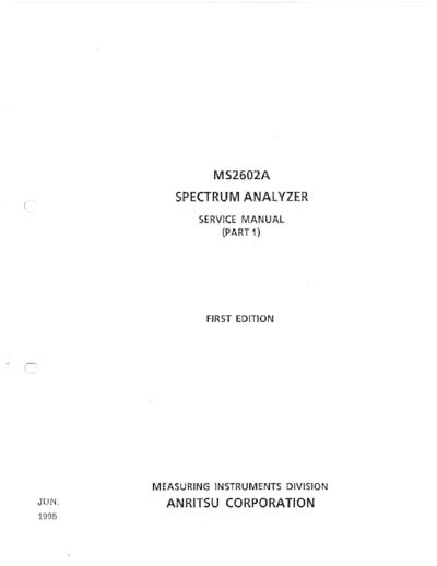 ANRITSU MS2602A SERVICE VOL 1