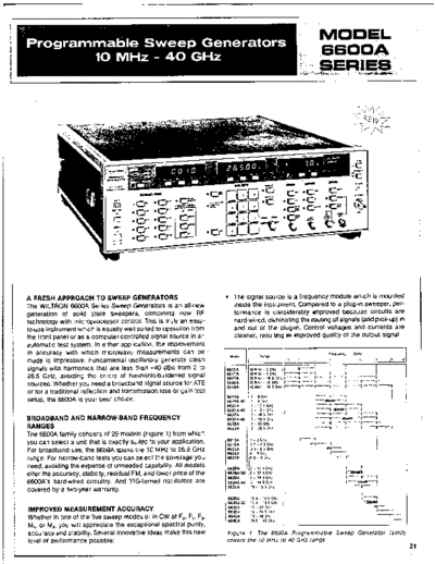 Wiltron 6647A - short form