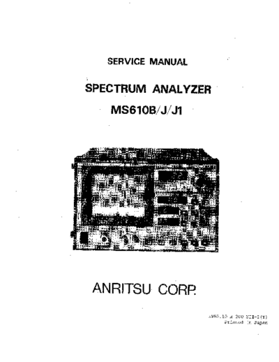 ANRITSU MS610B_252C 610J_252C 610J1 Service