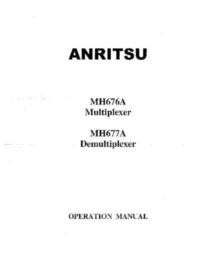 ANRITSU MH676A_252C MH677A Operation