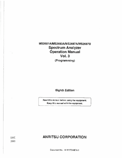 ANRITSU MS2681A MS2683A MS2687A MS2687B VOL 3 Ops Manual