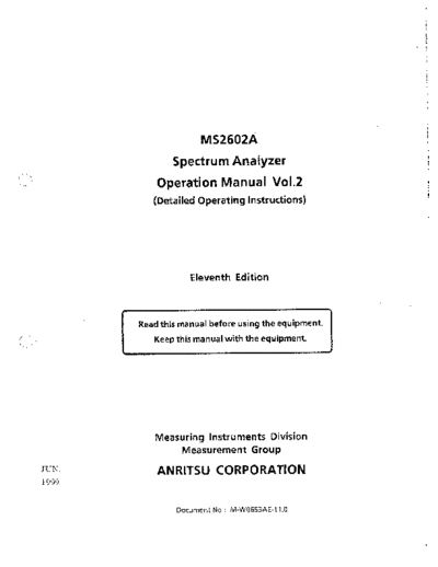 ANRITSU MS2602A Operation Vol. 2