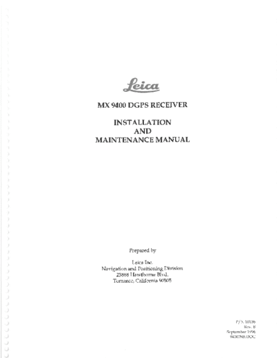 Leica_MX9400R_MX9400R_DGPS_Receiver_Installation_and_Maintenance_Service_Manual-Leica-MX9400DGPSReceiverInstallationandMaintenance