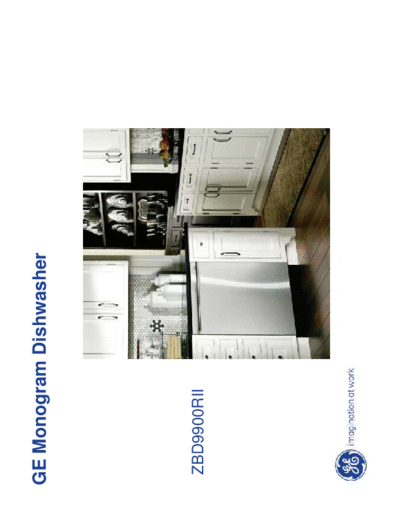 ZBD9900RII GE Monogram Dishwasher Service Manual