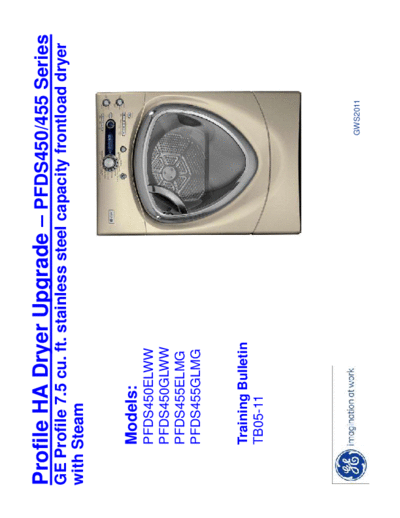 TB05-11 GE PFDS45 Dryer GWS2011 Service Manual
