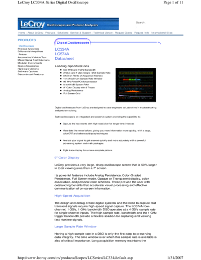 LeCroy_LC334A_LC574AL_Datasheet