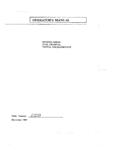 LECROY 9420_252C 9450 Operator
