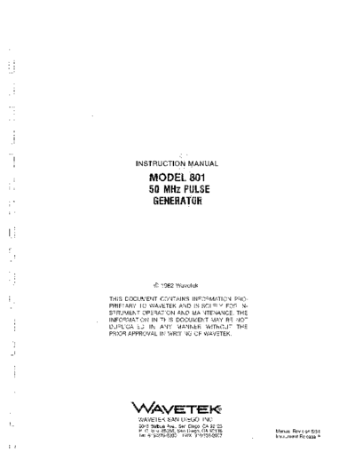WAV 801 Instruction