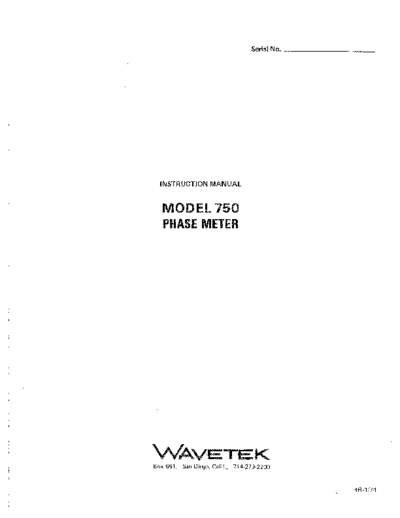 WAV 750 Instruction